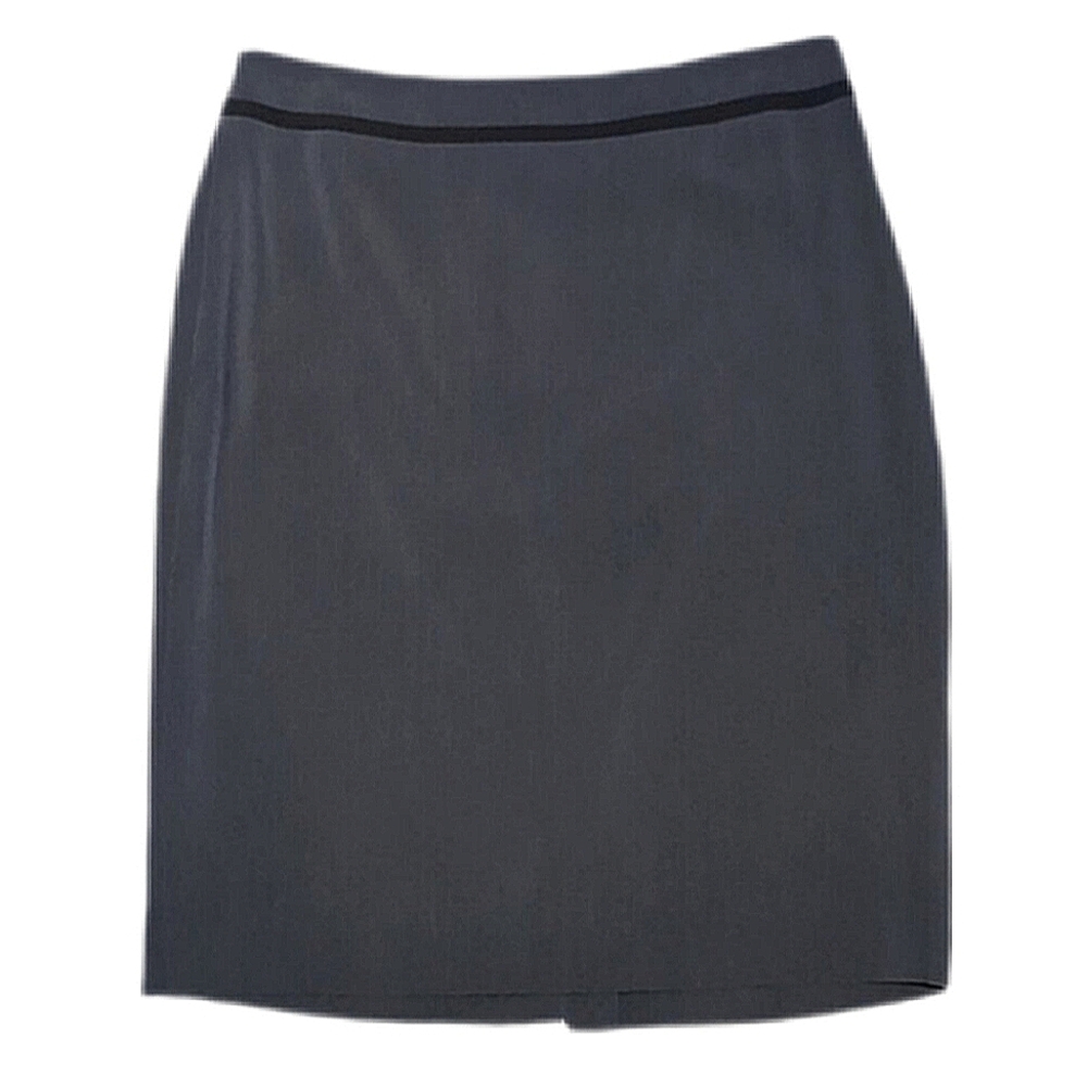 Laura Petite Classic Pencil Skirt Womens Petite Size 6 Grey Professional Office
